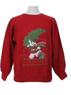 1980's Womens Ugly Christmas Sweatshirt