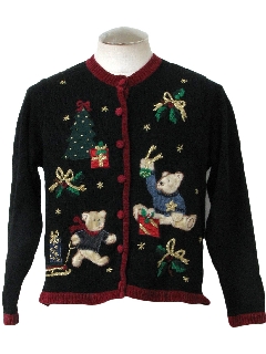 1980's Womens Bear-riffic Ugly Christmas Sweater