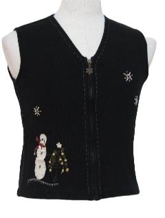 1980's Womens Ugly Christmas Sweater Vest