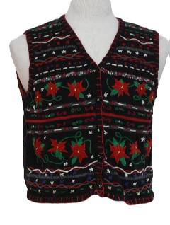 1980's Womens Ugly Christmas Sweater Vest