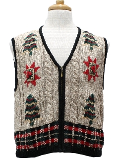 1980's Womens Ugly Christmas Sweater Vest