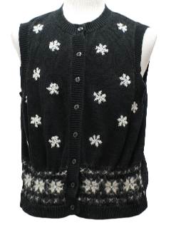 1980's Womens Ugly Christmas Sweater Vest