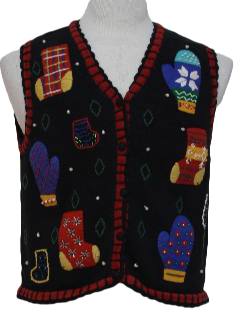 1980's Womens Ugly Christmas Sweater Vest