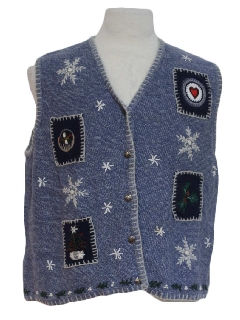 1980's Womens Ugly Christmas Sweater Vest