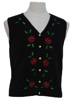 1980's Womens Ugly Christmas Sweater Vest