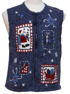 1980's Womens Ugly Christmas Sweater Vest