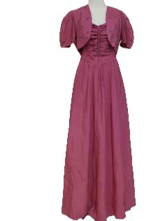 1940's Womens Fab Forties Cocktail Maxi Dress