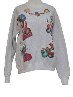 1980's Womens Ugly Christmas Sweatshirt