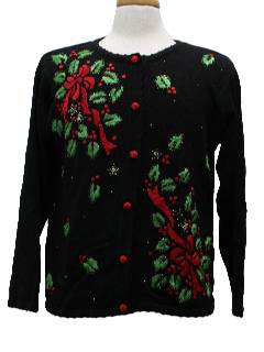 1980's Womens Ugly Christmas Cocktail  Sweater 