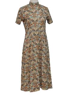 1970's Womens Mod Maxi Dress