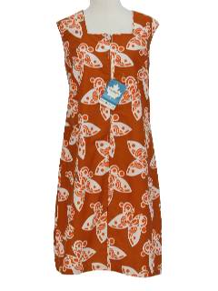 1960's Womens Mod Butterfly Print Dress