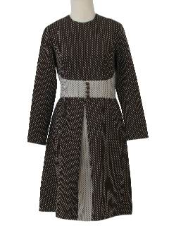 1970's Womens Mod Knit Dress