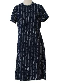 1970's Womens Mod Knit Dress