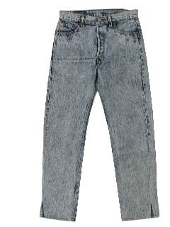 1980's Mens Totally 80s Acid Wash Levis 501 Jeans Pants