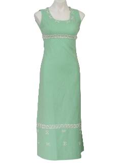1970's Womens Mod Maxi Dress