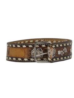 1970's Womens Accessories - Leather Hippie Western Belt