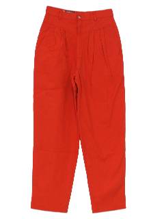 1980's Womens Christmas Red Totally 80s Pants