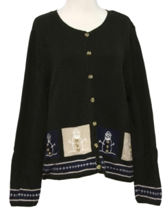 1980's Womens Minimalist Style Ugly Christmas Sweater