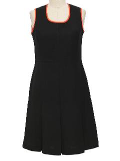 1970's Womens Ein Fink Wool Mod Tank Dress