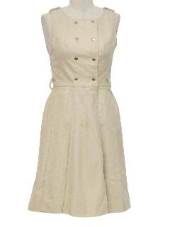 1970's Womens Rembrandt Designer Wool Mod Dress