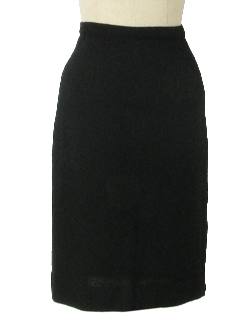 1940's Womens Wool Pencil Sheath Skirt