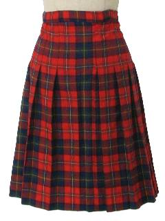 1940's Womens Wool Fixed Box Pleat Skirt