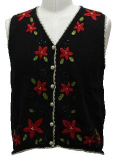 1980's Womens Ugly Christmas Sweater Vest