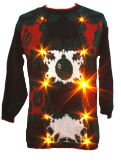 1980's Unisex Vintage Lightup Ugly Christmas Sweater