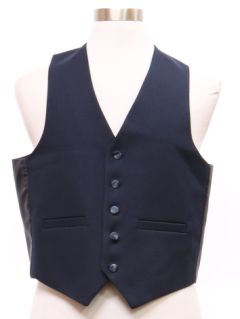 1980's Mens Dark Blue Suit Vest