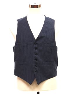 1980's Mens Pinstriped Suit Vest
