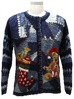 1980's Womens Bear-riffic Ugly Christmas Sweater