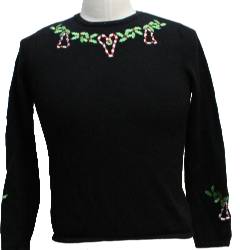 1980's Womens/Girls Minimalist Ugly Christmas Sweater