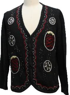 1980's Womens Ugly Christmas Cocktail Sweater