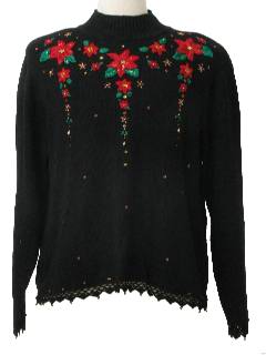 1980's Womens Ugly Christmas Cocktail Sweater