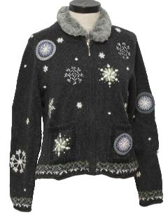 1980's Womens Ugly Christmas Snowflake Sweater
