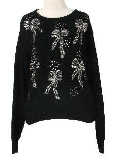 1980's Womens Ugly Christmas Cocktail Sweater