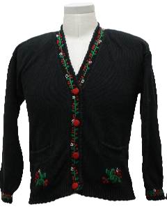 1980's Womens Ugly Christmas Cardigan Sweater