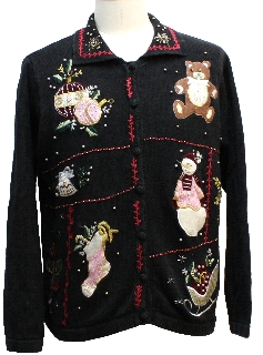 1980's Unisex Bear-riffic Ugly Christmas Sweater