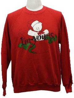 1980's Unisex Bear-riffic Ugly Christmas Sweatshirt