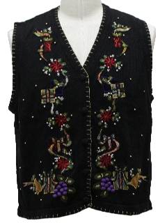 1980's Womens Ugly Christmas Sweater Vest