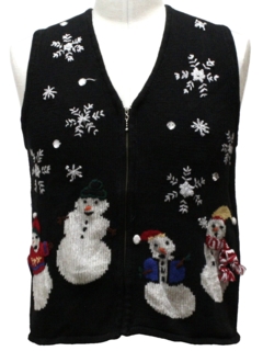 1980's Womens Ugly Christmas Sweater Vest