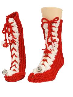1980's Unisex Ugly Christmas Slippers to Go With Your Ugly Christmas Sweater