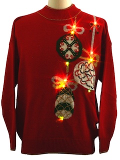 1980's Unisex Ugly Lightup Christmas Sweater