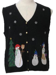 1980's Womens Ugly Christmas Sweater Vest