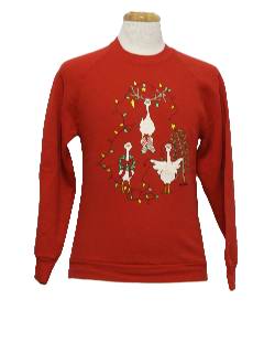 1980's Womens Ugly Christmas Sweatshirt