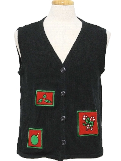 1980's Womens Ugly Christmas Sweater Vest