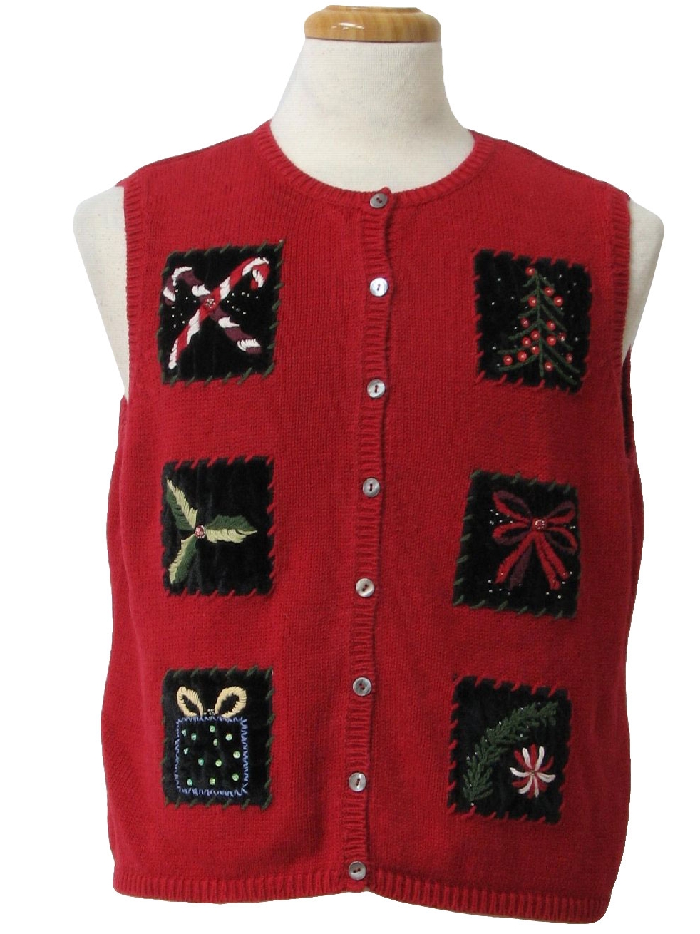 1980's Womens Ugly Christmas Sweater Vest