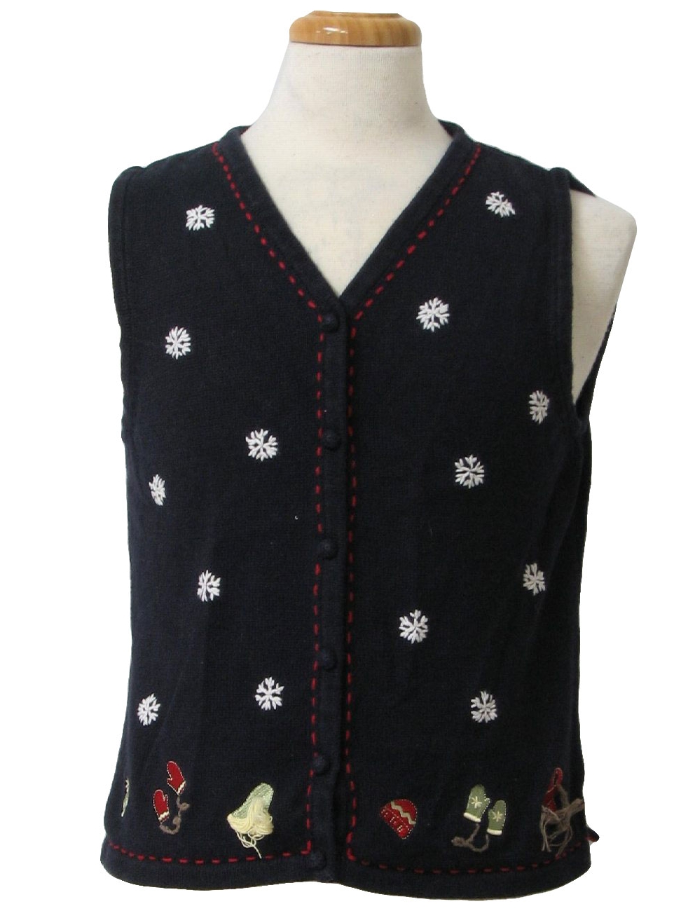 1980's Womens Ugly Christmas Sweater Vest