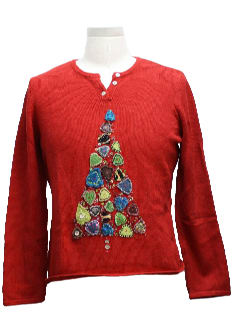 1980's Womens Ugly Christmas Sweater Shirt