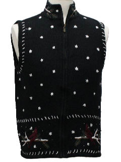 1980's Womens Ugly Christmas Sweater Vest